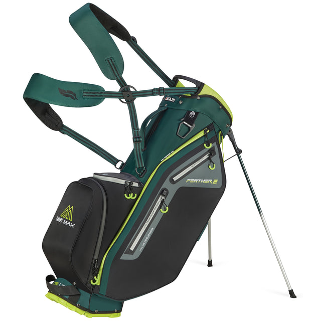 Big Max Dri Lite Feather 2 Waterproof Standbag, Grün / Schwarz - Golflaedchen.de