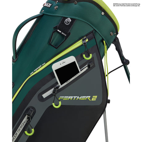 Big Max Dri Lite Feather 2 Waterproof Standbag, Grün / Schwarz - Golflaedchen.de