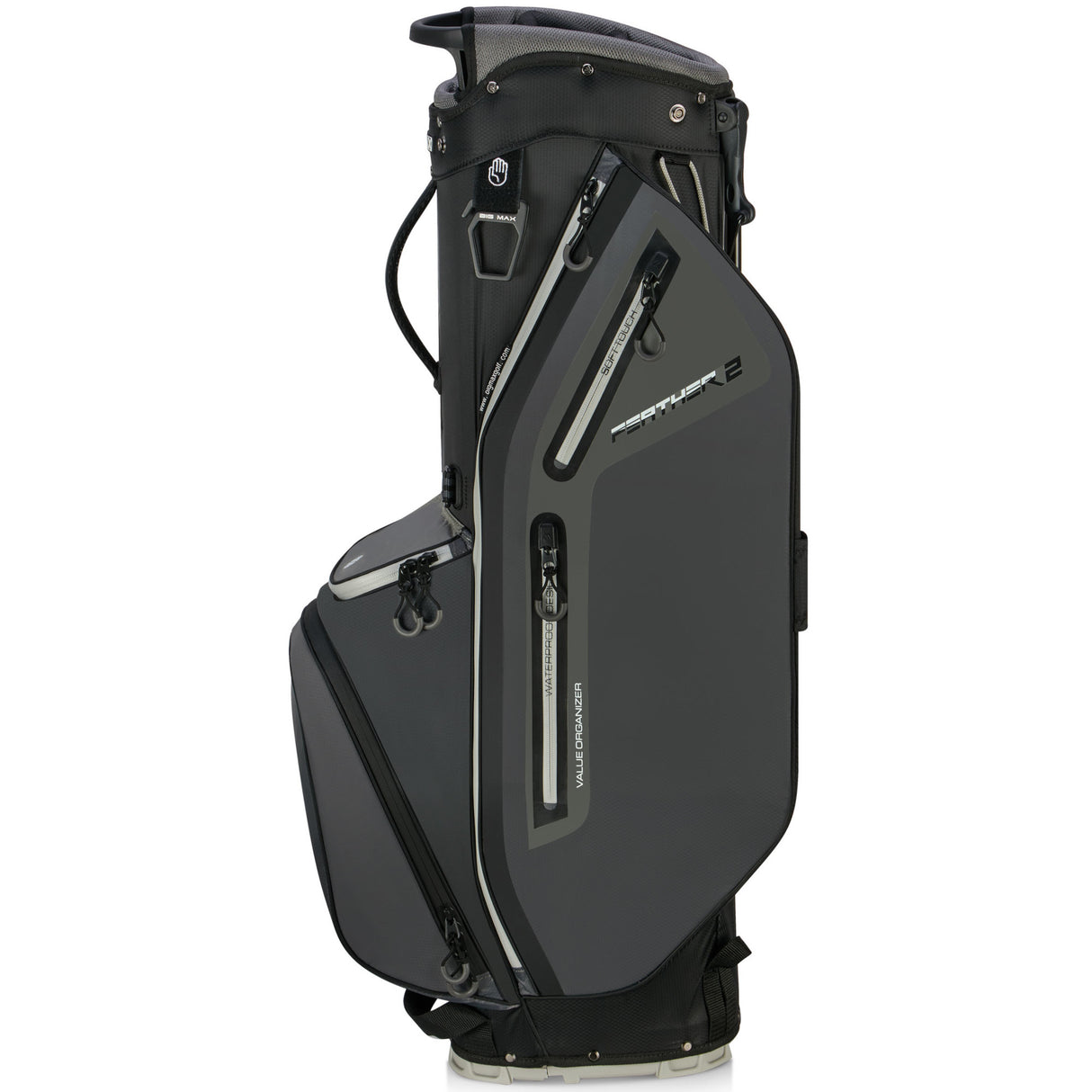Big Max Dri Lite Feather 2 Waterproof Standbag, Grau / Schwarz - Golflaedchen.de