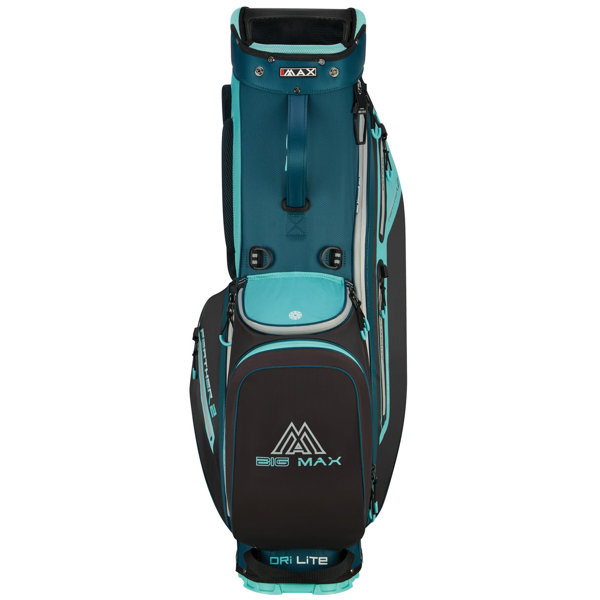 Big Max Dri Lite Feather 2 Waterproof Standbag, Blau / Grau / Aqua - Golflaedchen.de