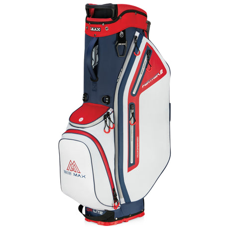 Big Max Dri Lite Feather 2 Waterproof Standbag, Blau / Rot / Weiß - Golflaedchen.de