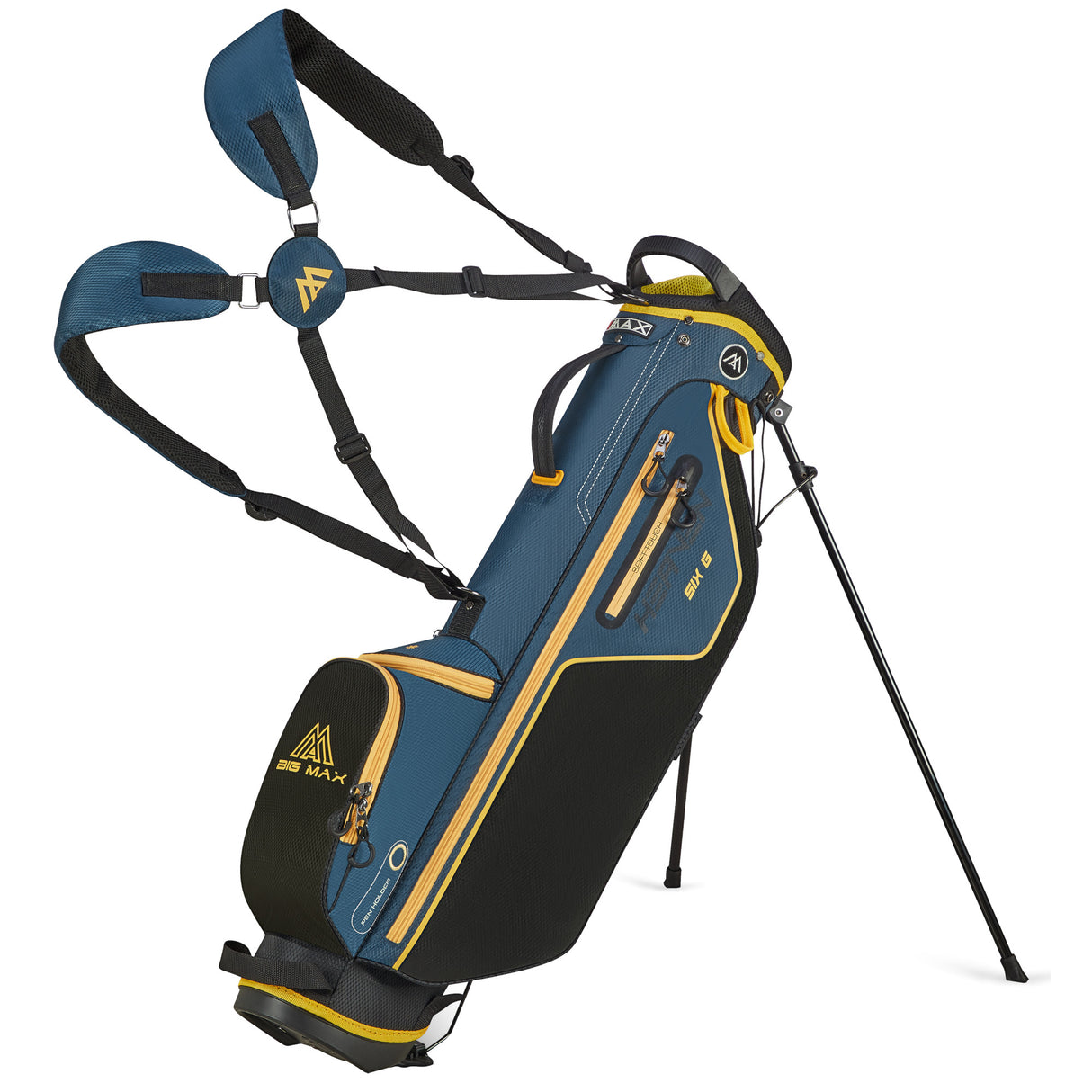 Big Max Heaven SIX G Standbag, Blau / Schwarz / Gelb - Golflaedchen.de