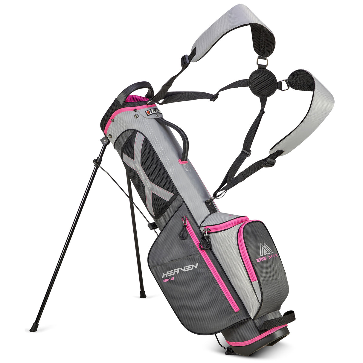 Big Max Heaven SIX G Damen Standbag, Anthrazit / Silbergrau / Fuchsia - Golflaedchen.de