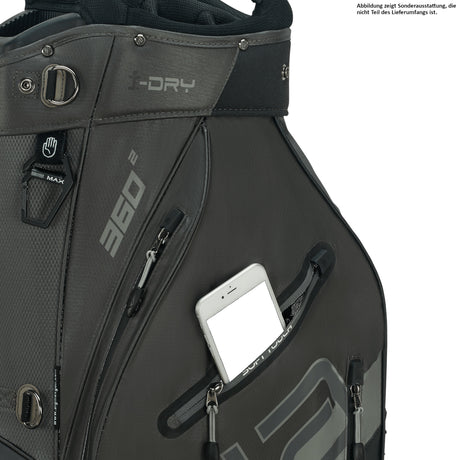 Big Max 2026 Aqua Sport 360² Waterproof Cartbag, Schwarz / Grau - Golflaedchen.de