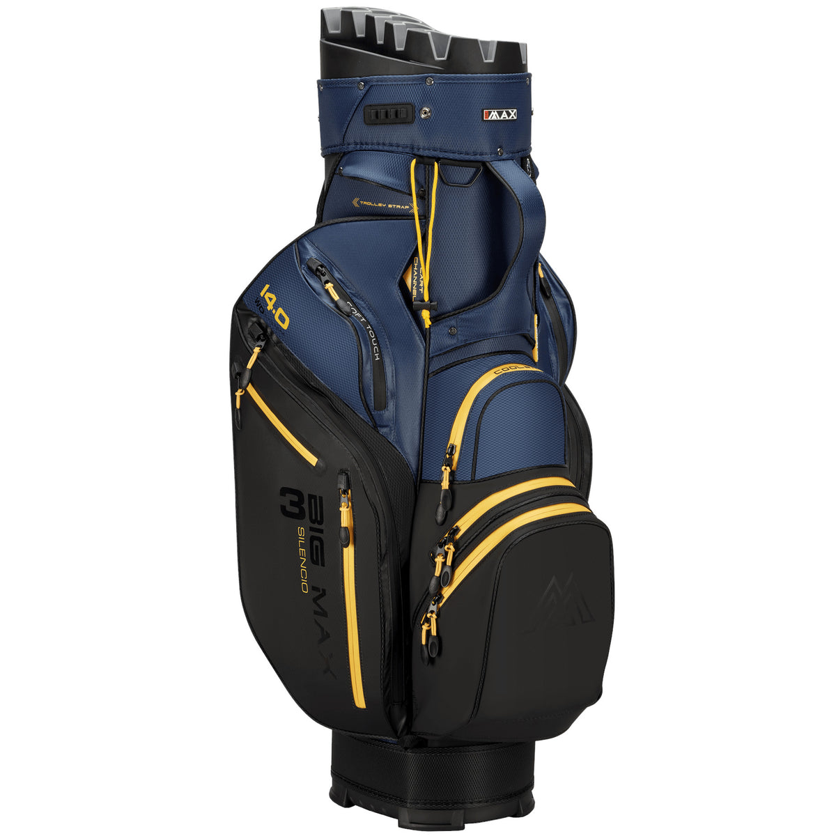 Big Max Dri Lite Silencio 3 Cartbag, Schwarz / Blau / Gelb - Golflaedchen.de