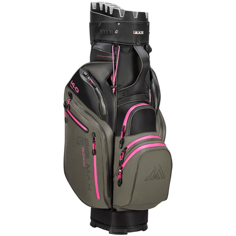 Big Max Dri Lite Silencio 3 Damen Cartbag, Schwarz / Grau / Fuchsia - Golflaedchen.de