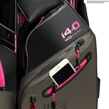 Big Max Dri Lite Silencio 3 Damen Cartbag, Schwarz / Grau / Fuchsia - Golflaedchen.de