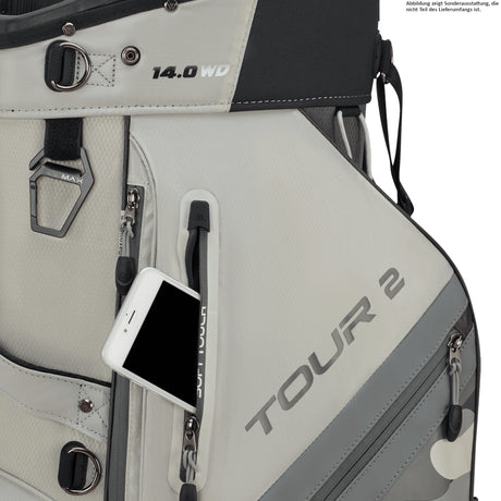 Big Max Dri Lite Tour 2 Waterproof Cartbag, Grau / Camouflage - Golflaedchen.de