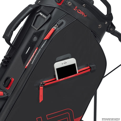 Big Max Aqua Eight H Waterproof Standbag, Schwarz / Rot - Golflaedchen.de