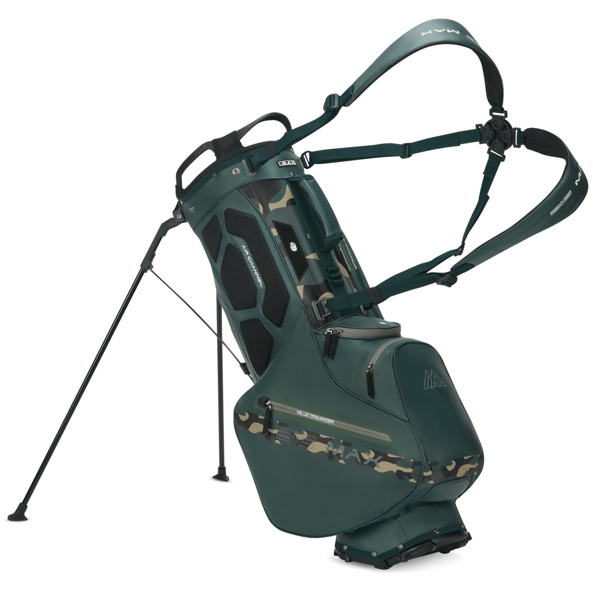 Big Max Aqua Eight H Waterproof Standbag, Grün / Camouflage - Golflaedchen.de