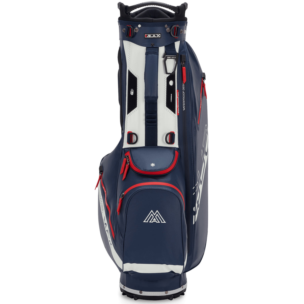 Big Max Aqua Eight H Waterproof Standbag, Navy / Weiß / Rot - Golflaedchen.de