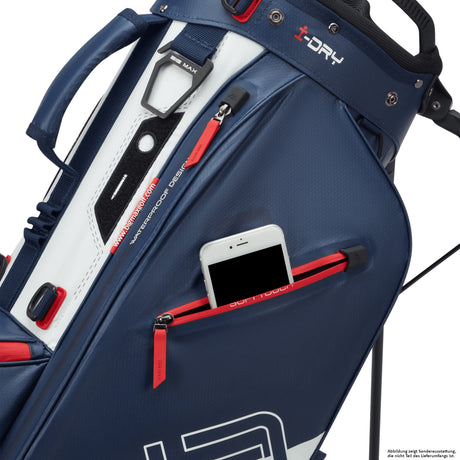 Big Max Aqua Eight H Waterproof Standbag, Navy / Weiß / Rot - Golflaedchen.de