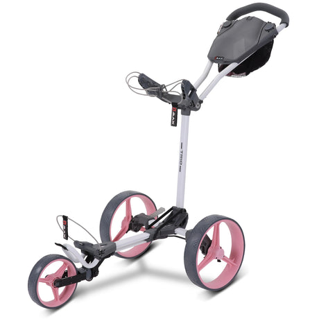 Big Max Blade Trio 3 - Rad Golftrolley, Weiß / Pink - Golflaedchen.de