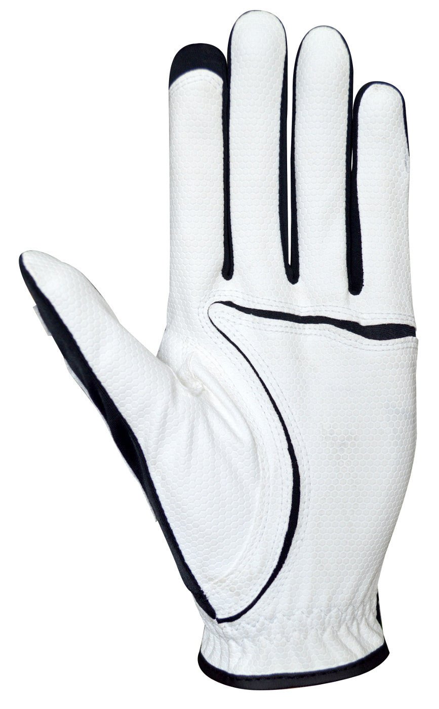 ZOOM Weather Golfhandschuh, Weiß / Schwarz / Rot, Herren - Links getragen - Golflaedchen.de