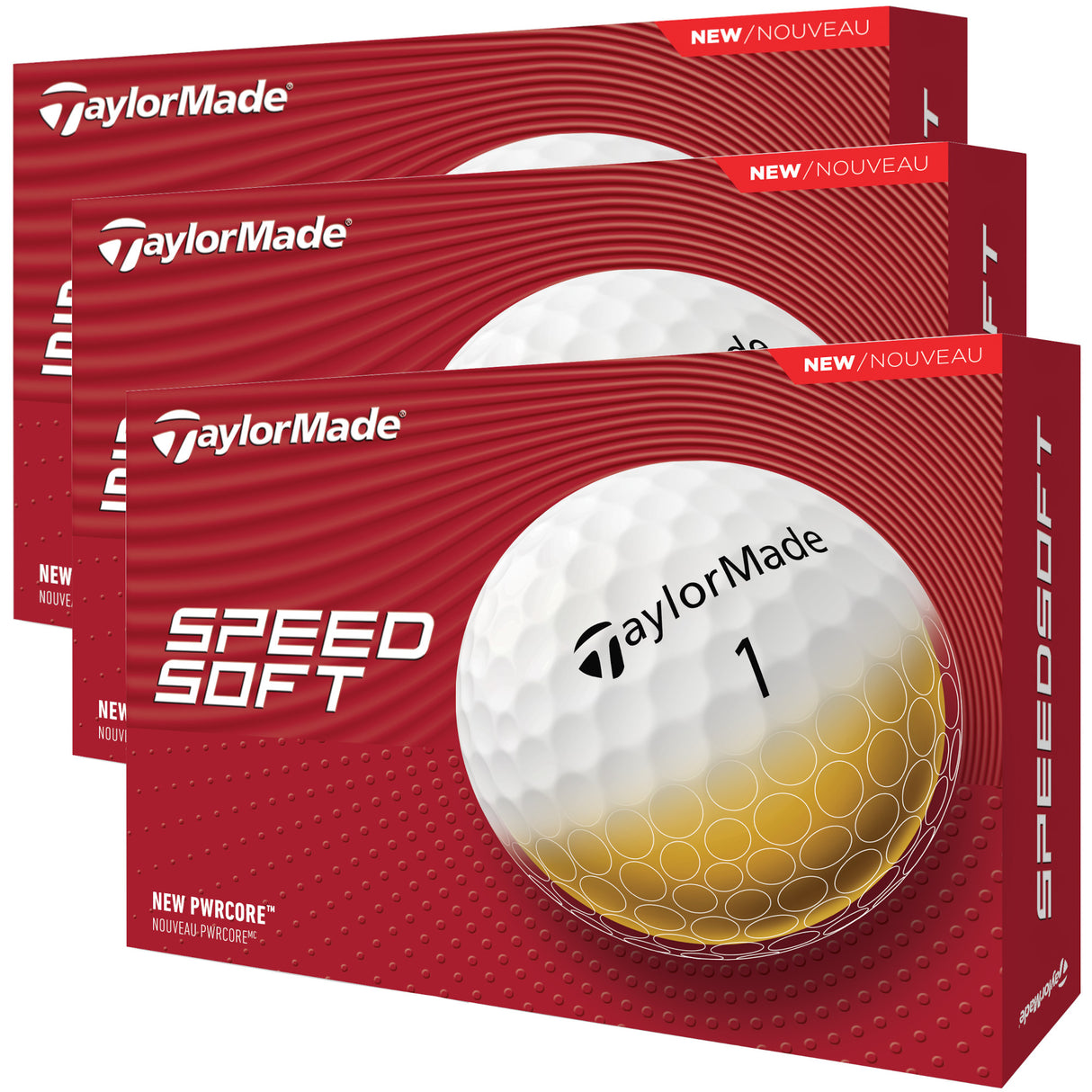 TaylorMade 2026 SpeedSoft Golfbälle Weiß, Vorteilspack, 36 Stück - Golflaedchen.de