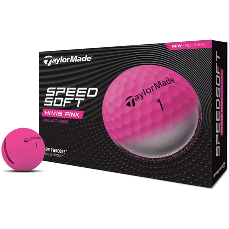 TaylorMade SpeedSoft Golfbälle, Pink, 12 Stück - Golflaedchen.de