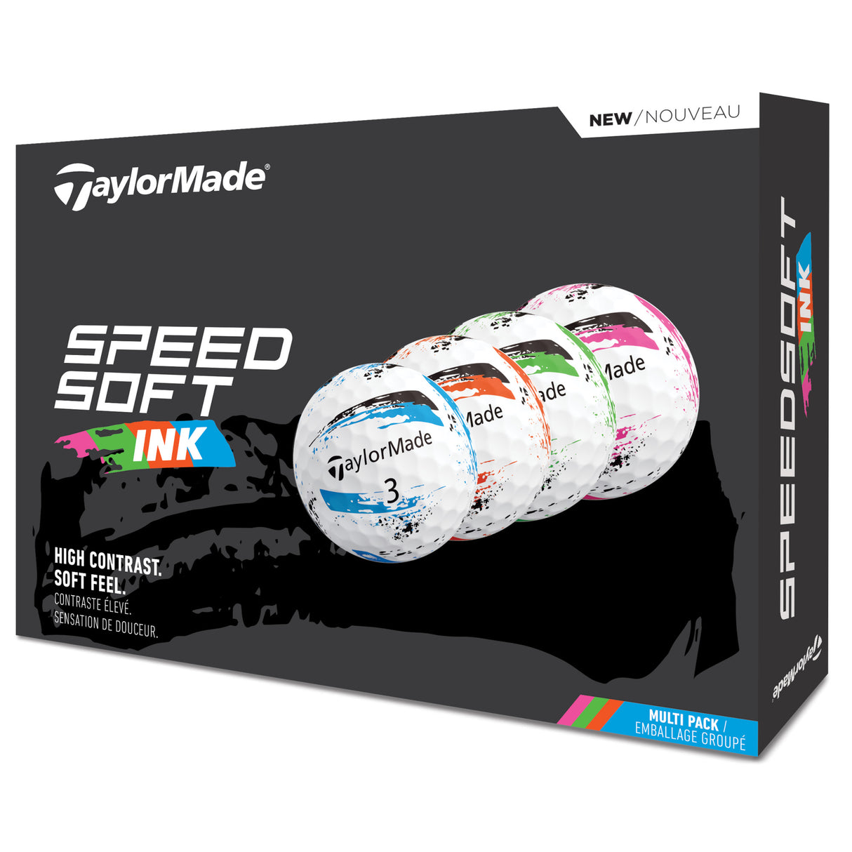 Taylor Made 2026 SpeedSoft INK Golfbälle, Multi - Color, 12 Stück - Golflaedchen.de