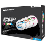 Taylor Made 2026 SpeedSoft INK Golfbälle, Multi - Color, 12 Stück - Golflaedchen.de