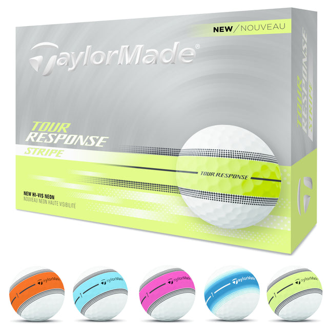 Taylor Made Tour Response Stripe Golfbälle, 12 Stück - Golflaedchen.de