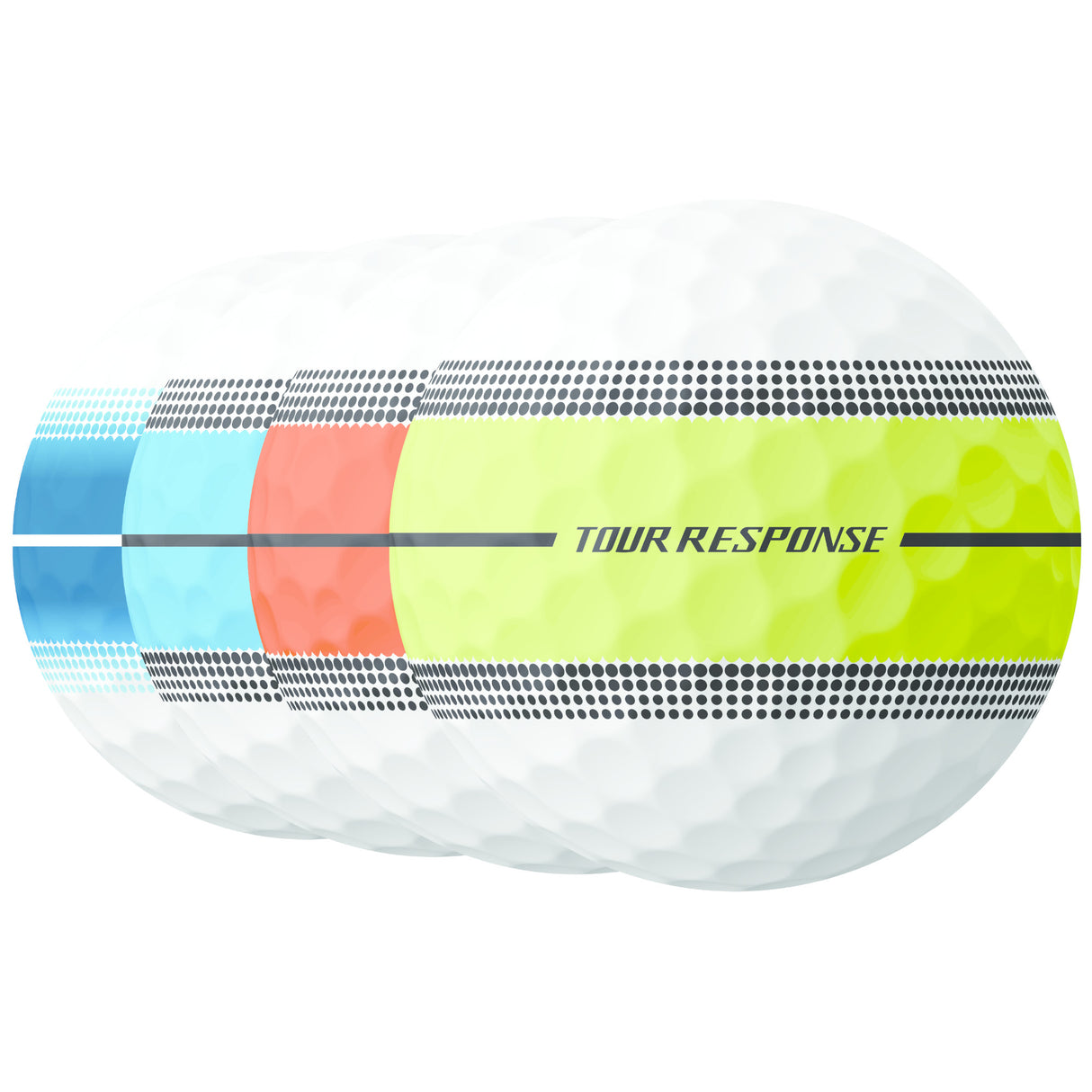 Taylor Made Tour Response Stripe Golfbälle, 12 Stück - Golflaedchen.de