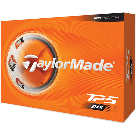 Taylor Made 2026 TP5 Pix Golfbälle, Weiß, 12 Stück - Golflaedchen.de