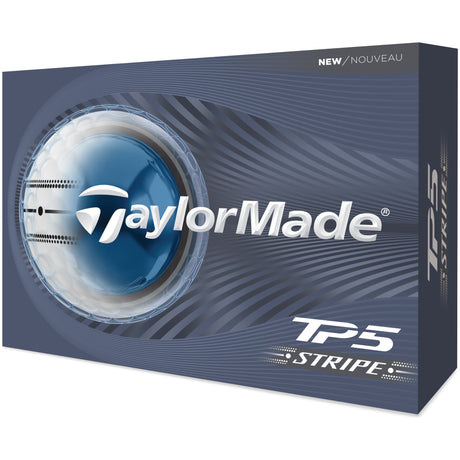 Taylor Made 2026 TP5 Stripe Golfbälle, Weiß, 12 Stück - Golflaedchen.de