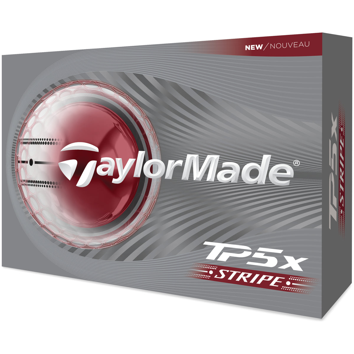Taylor Made 2026 TP5x Stripe Golfbälle, Weiß, 12 Stück - Golflaedchen.de
