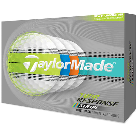 TaylorMade 2026 Tour Response Stripe Golfbälle, Multi Colour, 12 Stück - Golflaedchen.de