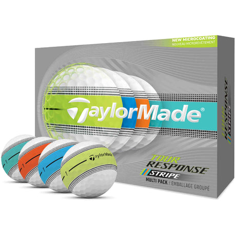 TaylorMade 2026 Tour Response Stripe Golfbälle, Multi Colour, 12 Stück - Golflaedchen.de