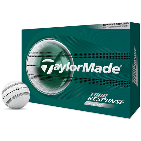 TaylorMade 2026 Tour Response Stripe Golfbälle, Weiß, 12 Stück - Golflaedchen.de