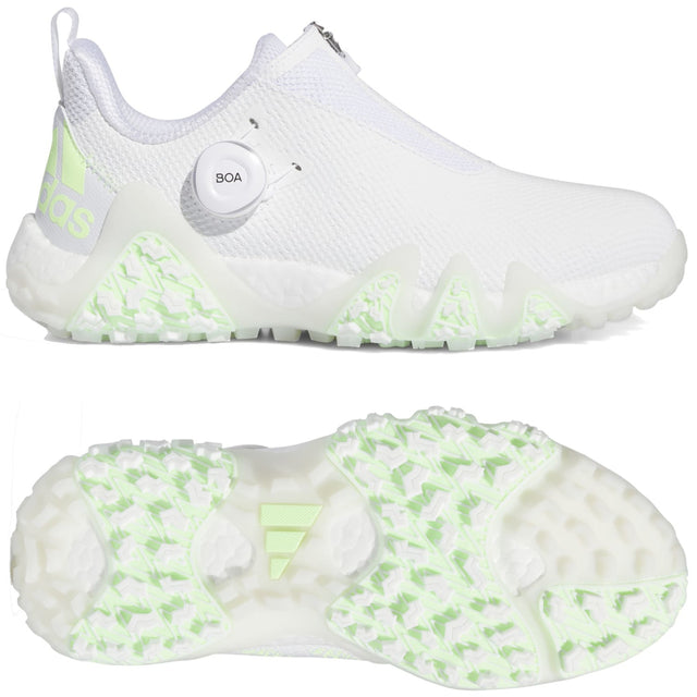 Adidas CodeChaos BOA Damen Golfschuhe, Weiß / Hellgrün - Golflaedchen.de