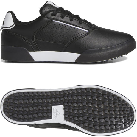Adidas RetroCross Herren Golfschuhe, Schwarz / Weiß - Golflaedchen.de