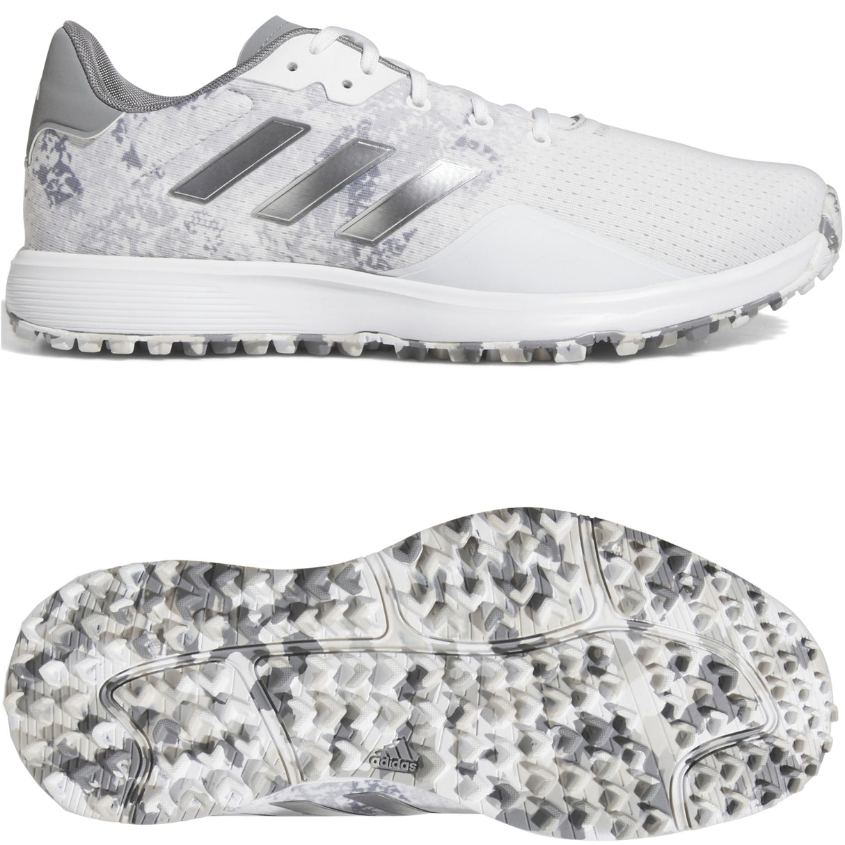 Adidas S2G SL Herren Golfschuhe, Weiß / Grau - Golflaedchen.de