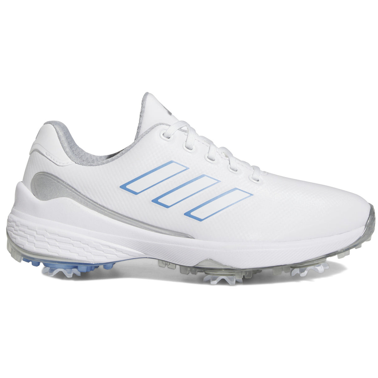Adidas ZG23 Damen Golfschuhe, Weiß / Blau / Silbergrau - Golflaedchen.de