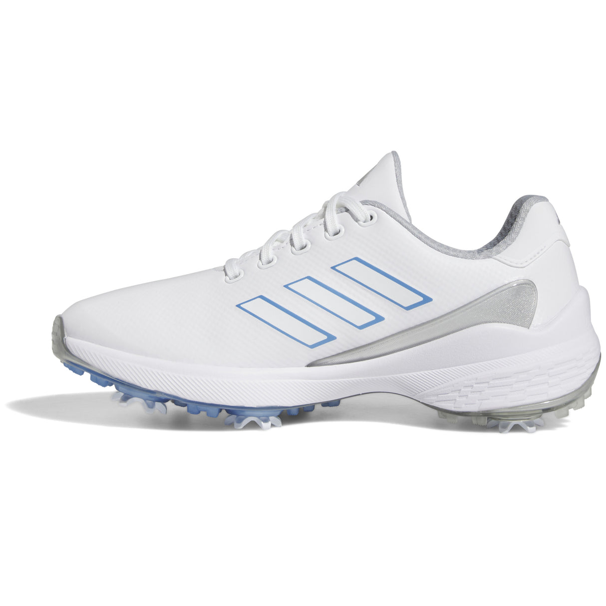 Adidas ZG23 Damen Golfschuhe, Weiß / Blau / Silbergrau - Golflaedchen.de