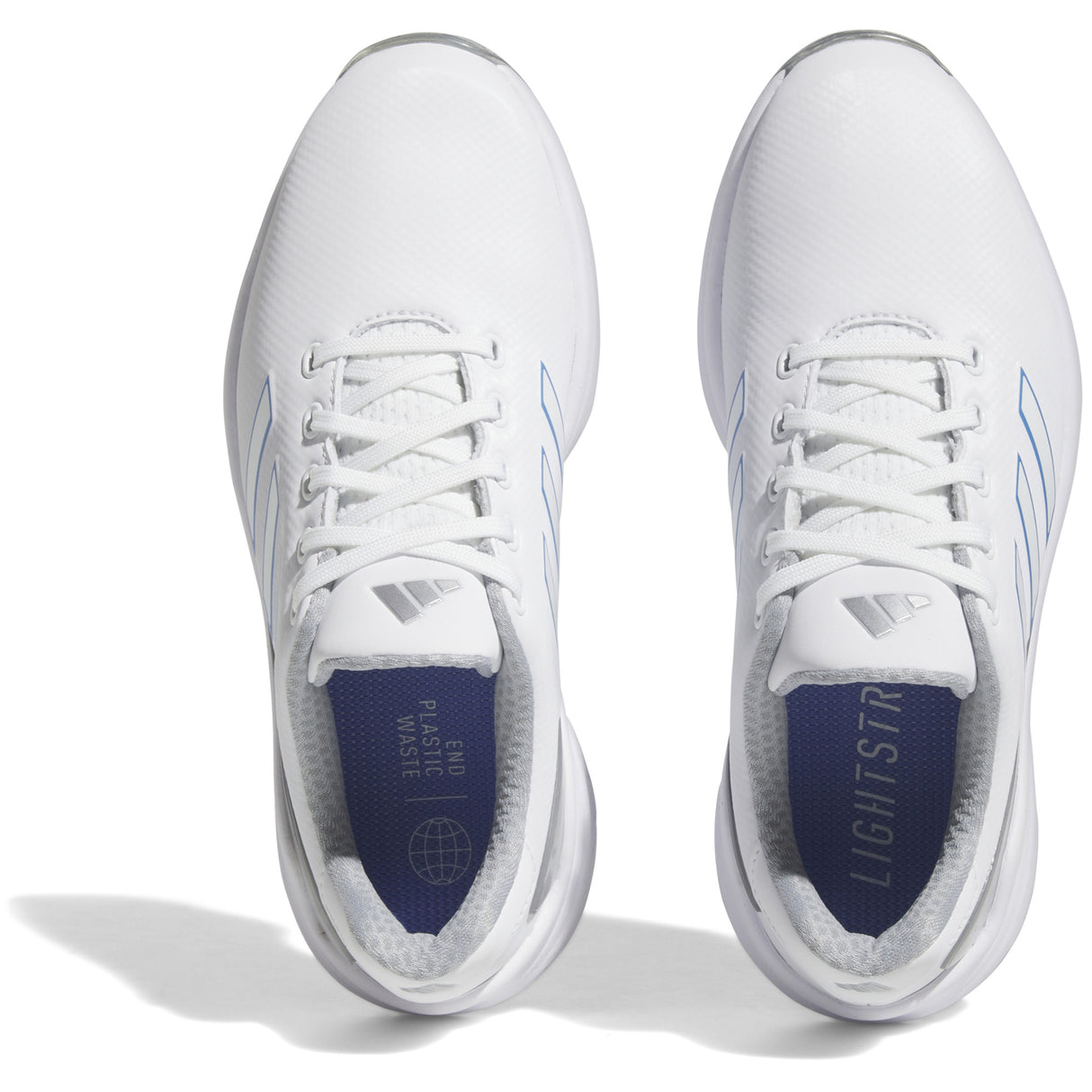 Adidas ZG23 Damen Golfschuhe, Weiß / Blau / Silbergrau - Golflaedchen.de