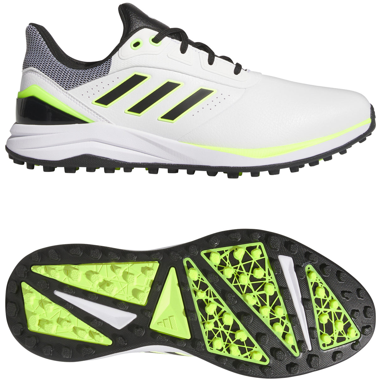 Adidas Solarmotion Herren Golfschuhe, Weiß / Schwarz / Gelb - Golflaedchen.de