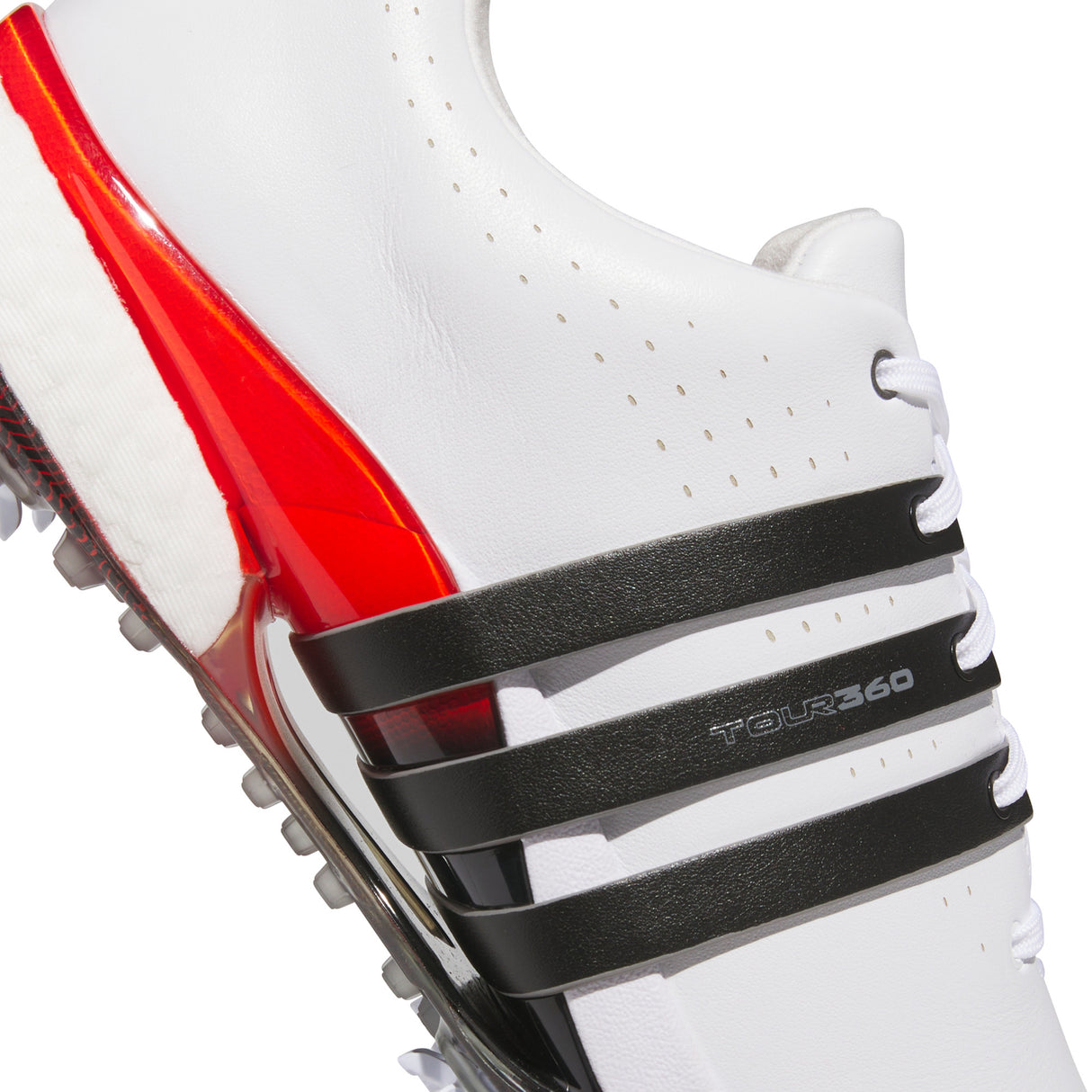 Adidas Tour 360 Herren Golfschuhe, Weiß / Schwarz / Rot - Golflaedchen.de