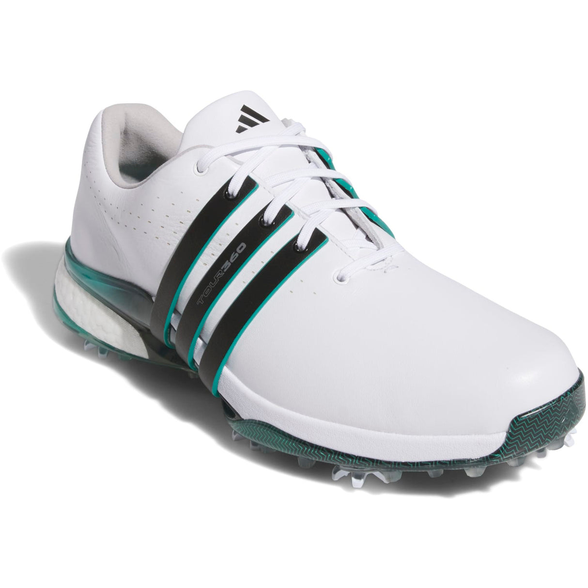 Adidas Tour 360 Herren Golfschuhe, Weiß / Schwarz / Grün - Golflaedchen.de