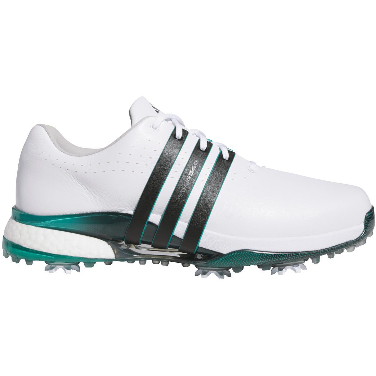 Adidas Tour 360 Herren Golfschuhe, Weiß / Schwarz / Grün - Golflaedchen.de
