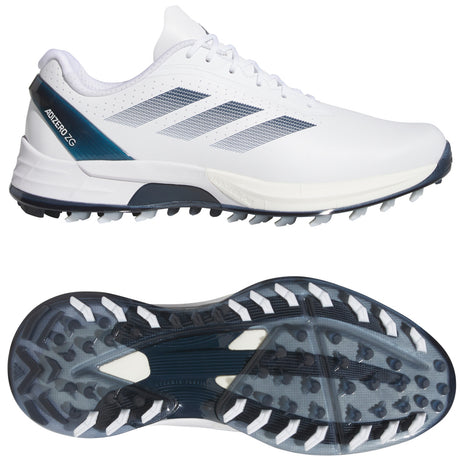 Adidas Adizero ZG 2026 Herren Golfschuhe, Weiß / Blau - Golflaedchen.de