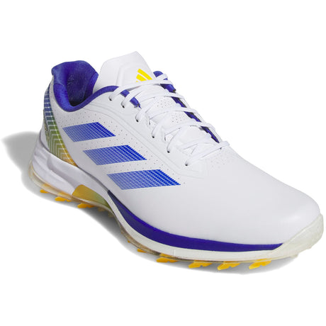 Adidas Adizero ZG 26 Herren Golfschuhe, Weiß / Blau / Gelb - Golflaedchen.de