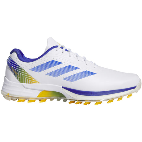 Adidas Adizero ZG 26 Herren Golfschuhe, Weiß / Blau / Gelb - Golflaedchen.de