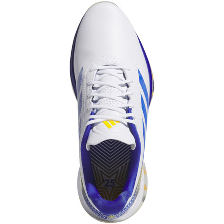 Adidas Adizero ZG 26 Herren Golfschuhe, Weiß / Blau / Gelb - Golflaedchen.de
