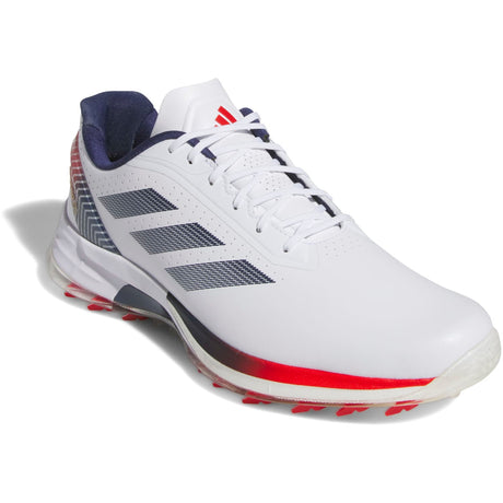 Adidas Adizero ZG Herren Golfschuhe 2026, Weiß / Blau / Rot - Golflaedchen.de