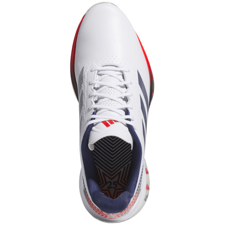 Adidas Adizero ZG Herren Golfschuhe 2026, Weiß / Blau / Rot - Golflaedchen.de