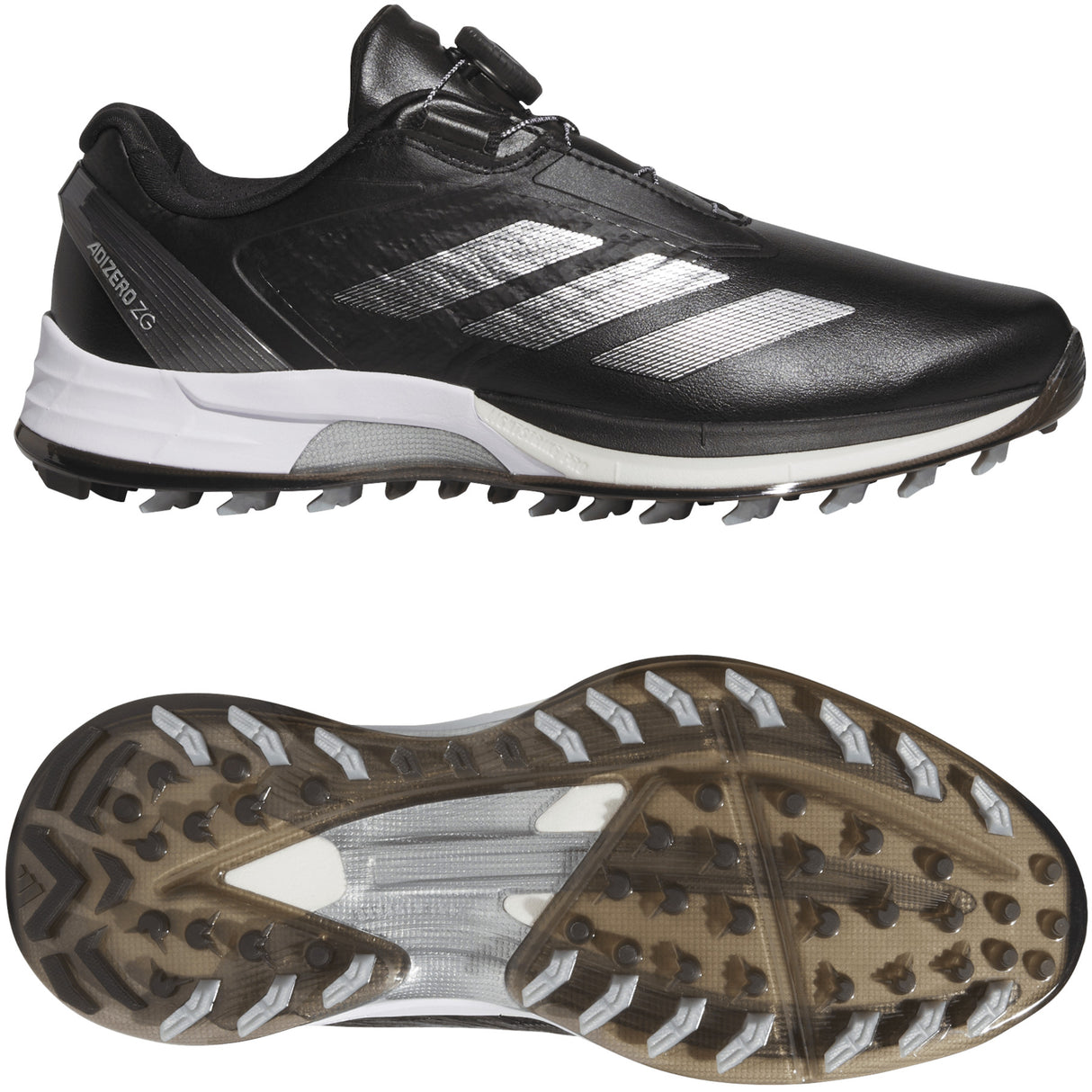 Adidas Adizero ZG 26 BOA Herren Golfschuhe, Schwarz / Silbergrau - Golflaedchen.de
