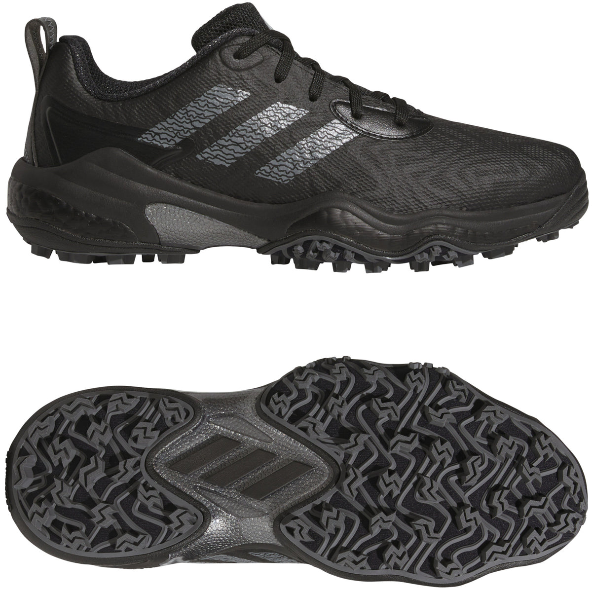 Adidas CodeChaos Herren Golfschuhe, Schwarz / Metallgrau - Golflaedchen.de