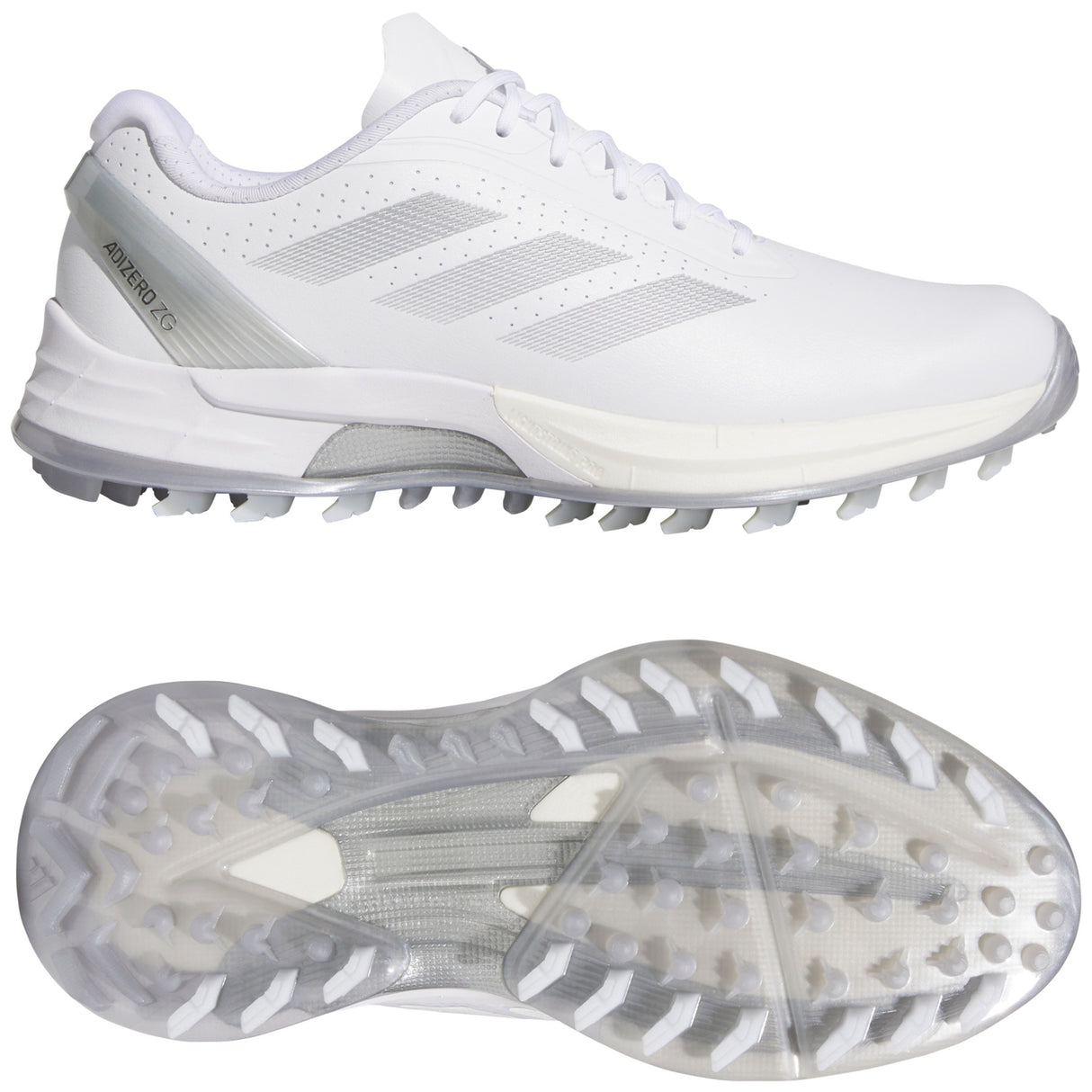 Adidas Adizero ZG 26 Damen Golfschuhe, Weiß / Silbergrau - Golflaedchen.de