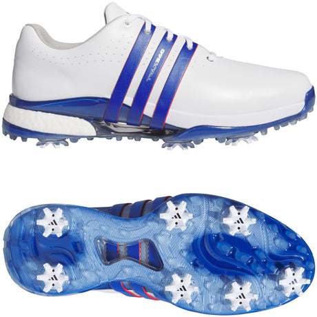 Adidas Tour 360 Herren Golfschuhe 2026, Weiß / Blau - Golflaedchen.de